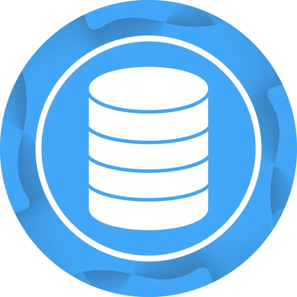 Schöne Datenbank-Vektor-Glyphen-Symbol — Stockvektor