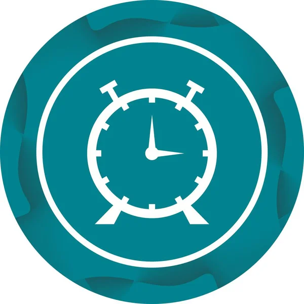 Schöne Uhr-Vektor-Glyphen-Symbol — Stockvektor