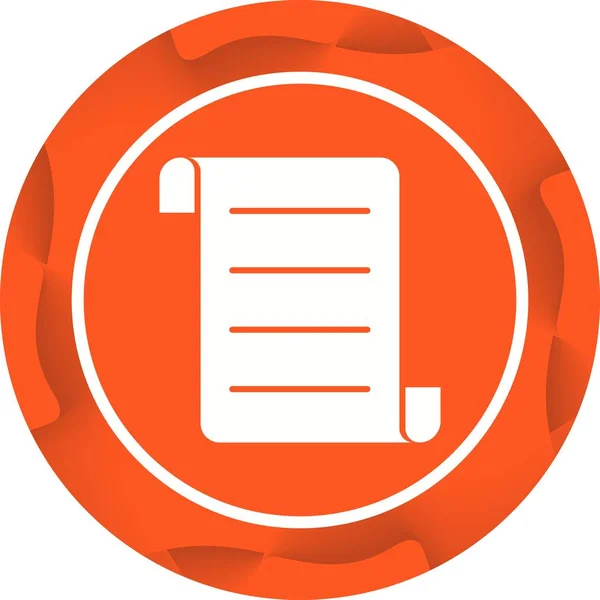 Schönes Dokument-Vektor-Glyphen-Symbol — Stockvektor