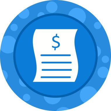 Güzel Para Raporu Vektör Glyph simgesi