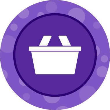 Güzel Sepet Vektörü Glyph simgesi