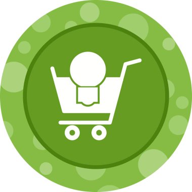 Güzel Cart Vektör Glyph simgesi