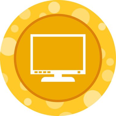 Güzel Ekran Vektörü Glyph simgesi