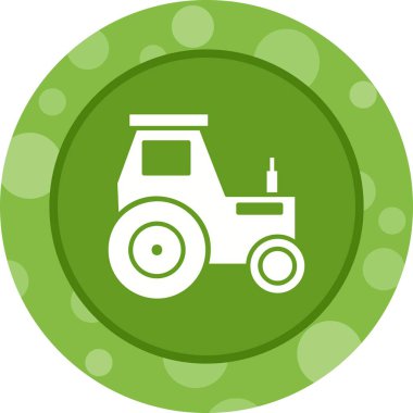 Güzel Traktör Vektörü Glyph Simgesi