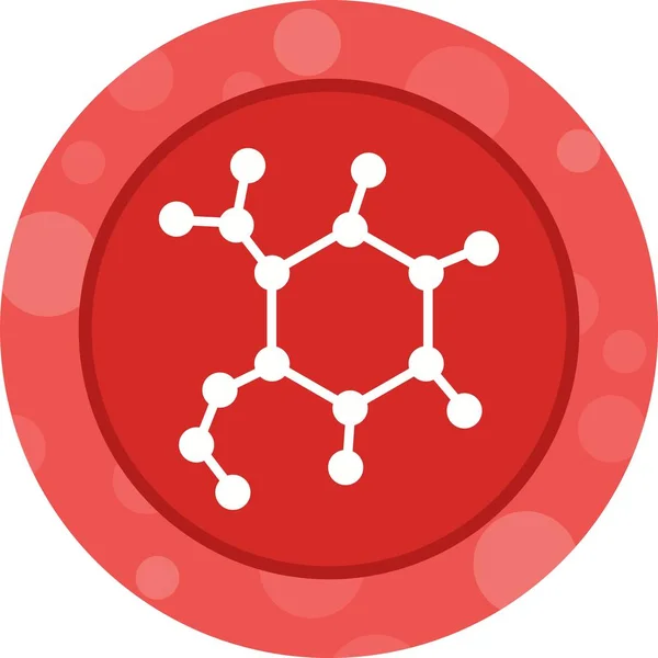 Bella icona del glifo vettoriale delle molecole — Vettoriale Stock