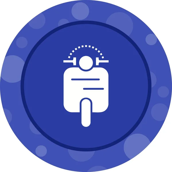 Belle icône de glyphe de vecteur de scooter — Image vectorielle