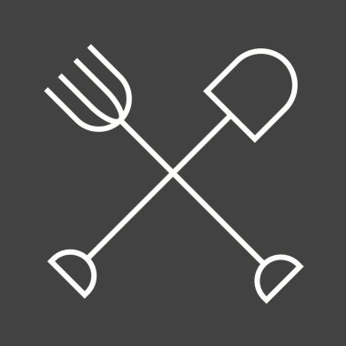 Güzel Tarım Hattı Vektör Simgesi