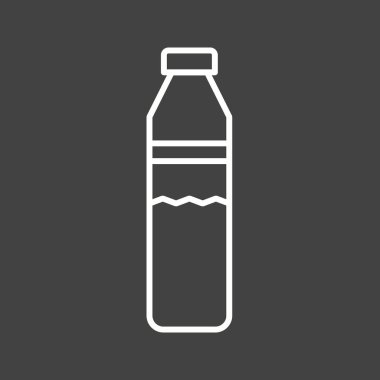 Güzel Su Şişe Hattı Vektör Simgesi