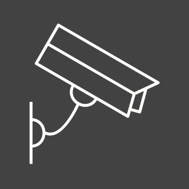 Güzel CCTV Kamera Hattı Vektör Simgesi