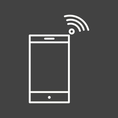 Güzel Mobil Işıklandırma Hattı Vektör Simgesi