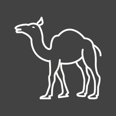 Güzel Deve Hattı Vektör Simgesi