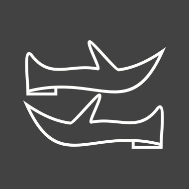 Güzel Arapça Ayakkabı Çizgisi Vektörü Simgesi