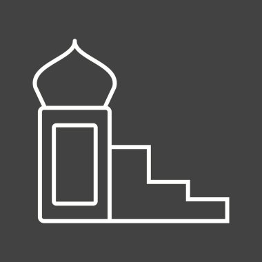 Güzel Mimbar Satır Vektörü Simgesi