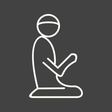 Güzel İbadet Hattı Vektör Simgesi