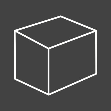 Güzel Küp Satır Vektörü Simgesi