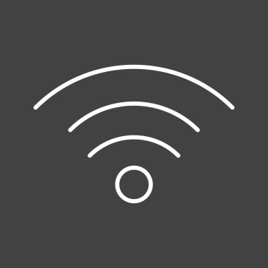 Güzel Wifi Sinyal Satır Vektörü Simgesi