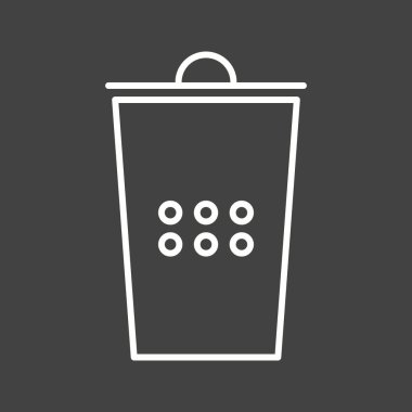 Güzel Dust Bin Satır Vektörü Simgesi