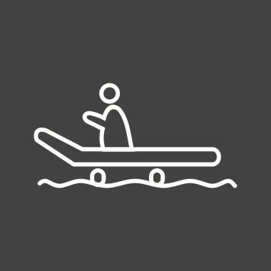 Güzel Kızak Çizgisi Vektör Simgesi