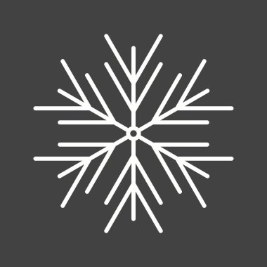 Güzel Kar Tanesi Çizgisi Vektör Simgesi