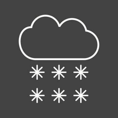 Güzel Kar Yağışı Çizgisi Vektör Simgesi