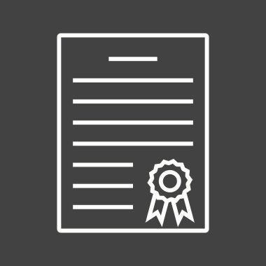 Güzel Diploma Çizgisi Vektör Simgesi