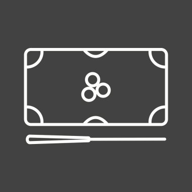 Güzel Bilardo Çizgisi Vektör Simgesi
