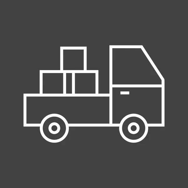 Mooie pick-up truck lijn vectoricoon — Stockvector