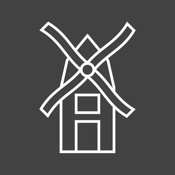 Krásná vektorová ikona větrného mlýna — Stockový vektor