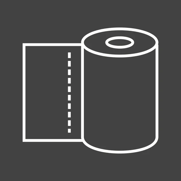 Krásná tkáň Roll Line Vector Icon — Stockový vektor