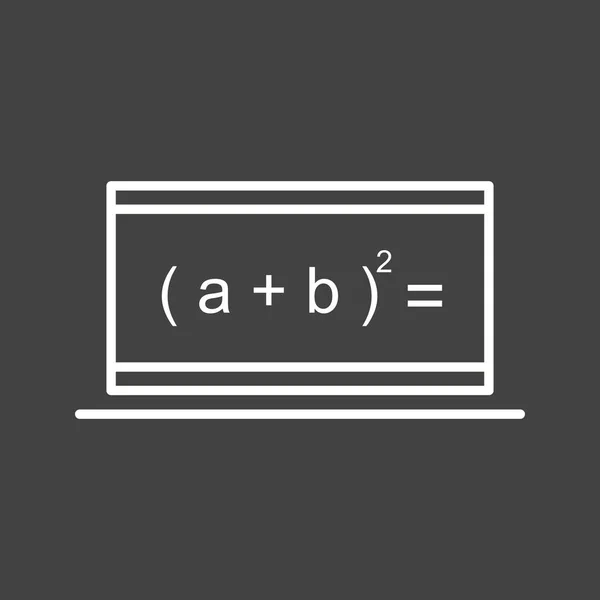 Belle ligne de formule en ligne Icône vectorielle — Image vectorielle