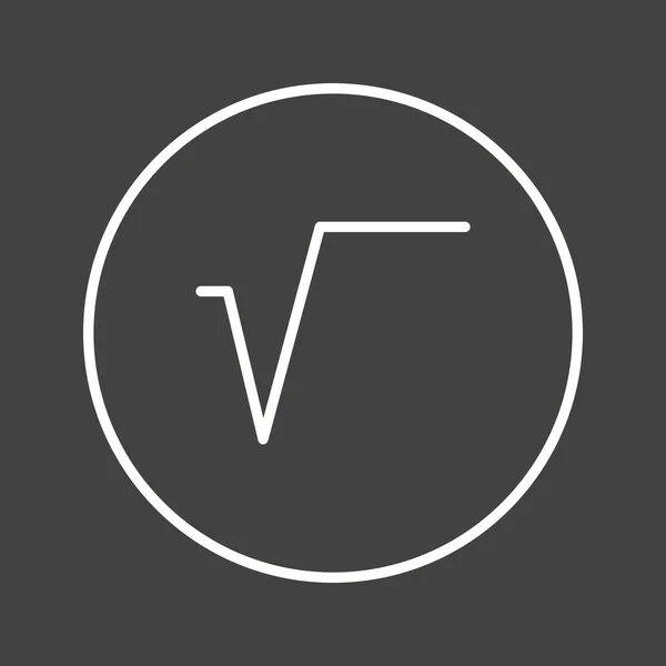 Vackra fyrkantiga rotsymbol linje vektor ikonen — Stock vektor