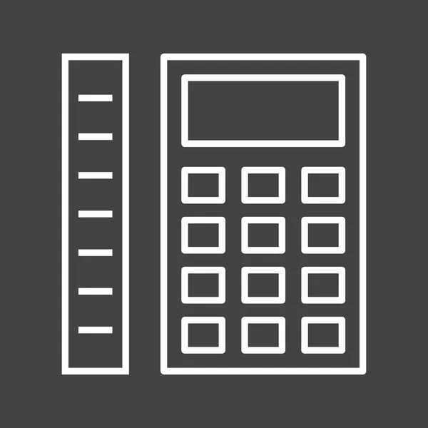 Hermosa línea de cálculo de medición Vector icono — Vector de stock