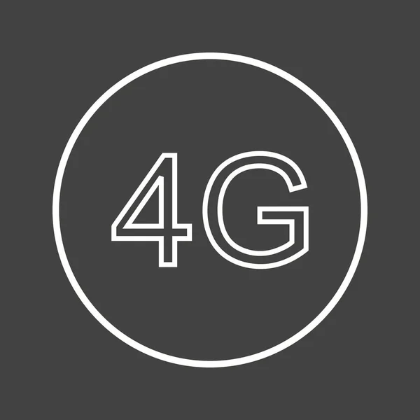 Ícone de vetor de linha 4G bonito — Vetor de Stock