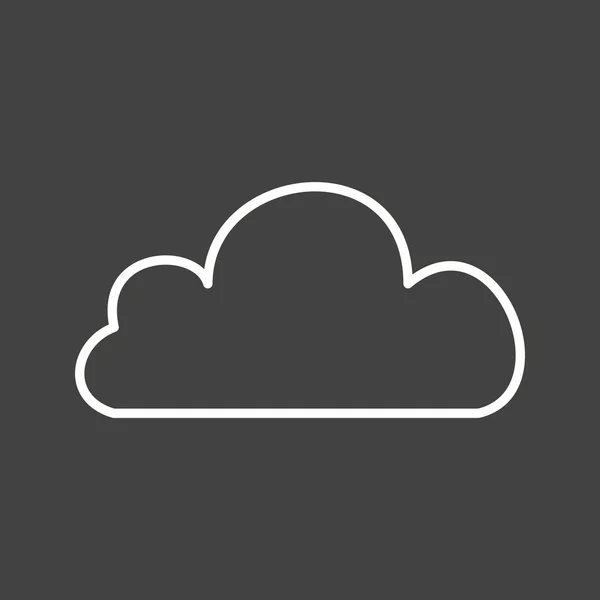 Bella linea di nuvole icona vettoriale — Vettoriale Stock