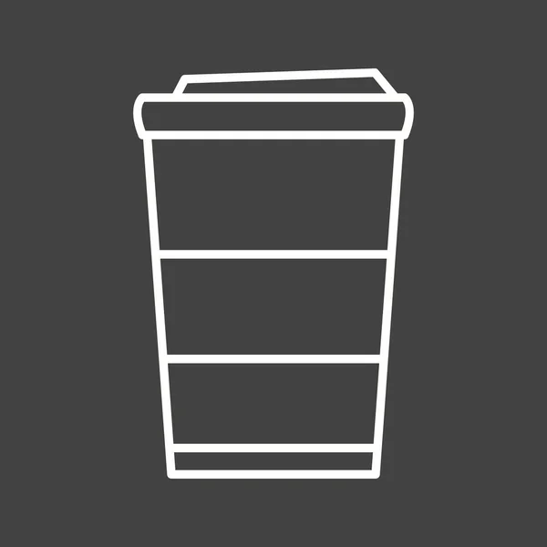 Vacker kaffemugg linje vektor ikon — Stock vektor