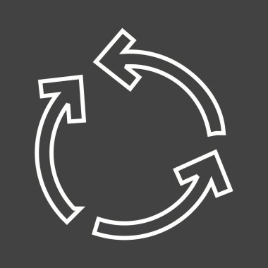 Güzel Döngü Oku Satır Vektörü Simgesi