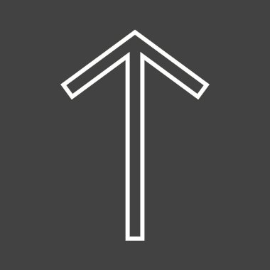 Güzel Yukarı Arow Satır Vektörü Simgesi