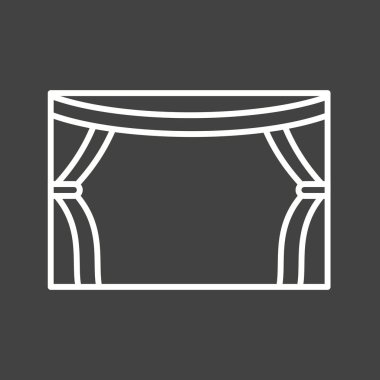 Güzel Sinema Salonu Satır Vektörü Simgesi