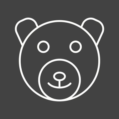 Güzel Ayı Çizgisi Vektör Simgesi