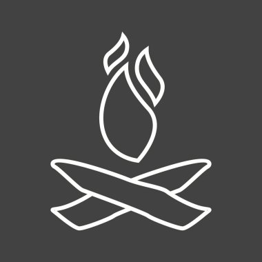 Güzel Ateş Hattı Vektör Simgesi