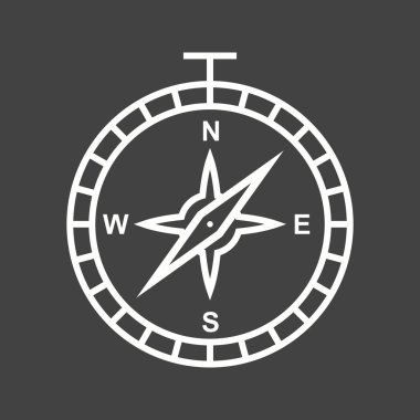 Güzel Pusula Satır Vektörü Simgesi