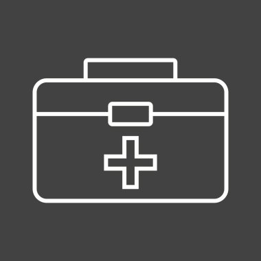 Güzel İlk Yardım Kutusu Satır Vektörü Simgesi