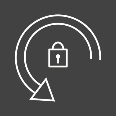 Güzel Döndürme Kilitli Satır Vektörü Simgesi