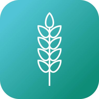 Güzel Buğday Çizgisi Vektör Simgesi