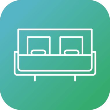 Güzel Yatak Hattı Vektör Simgesi