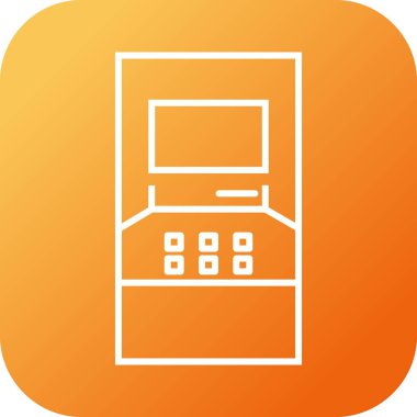 Güzel ATM Satır Vektörü Simgesi
