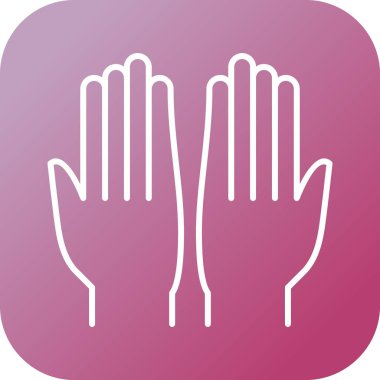 Güzel Dua Eden El Hattı Vektör Simgesi