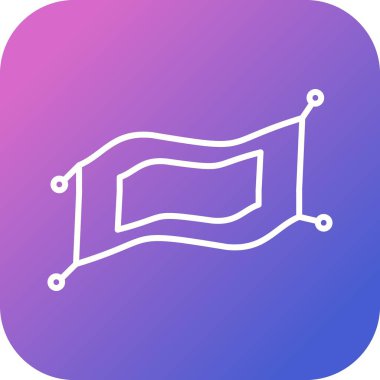 Güzel Sihirli Halı Çizgisi Vektör Simgesi