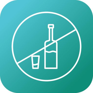 Güzel İçkisiz Satır Vektörü Simgesi