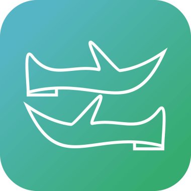 Güzel Arapça Ayakkabı Çizgisi Vektörü Simgesi